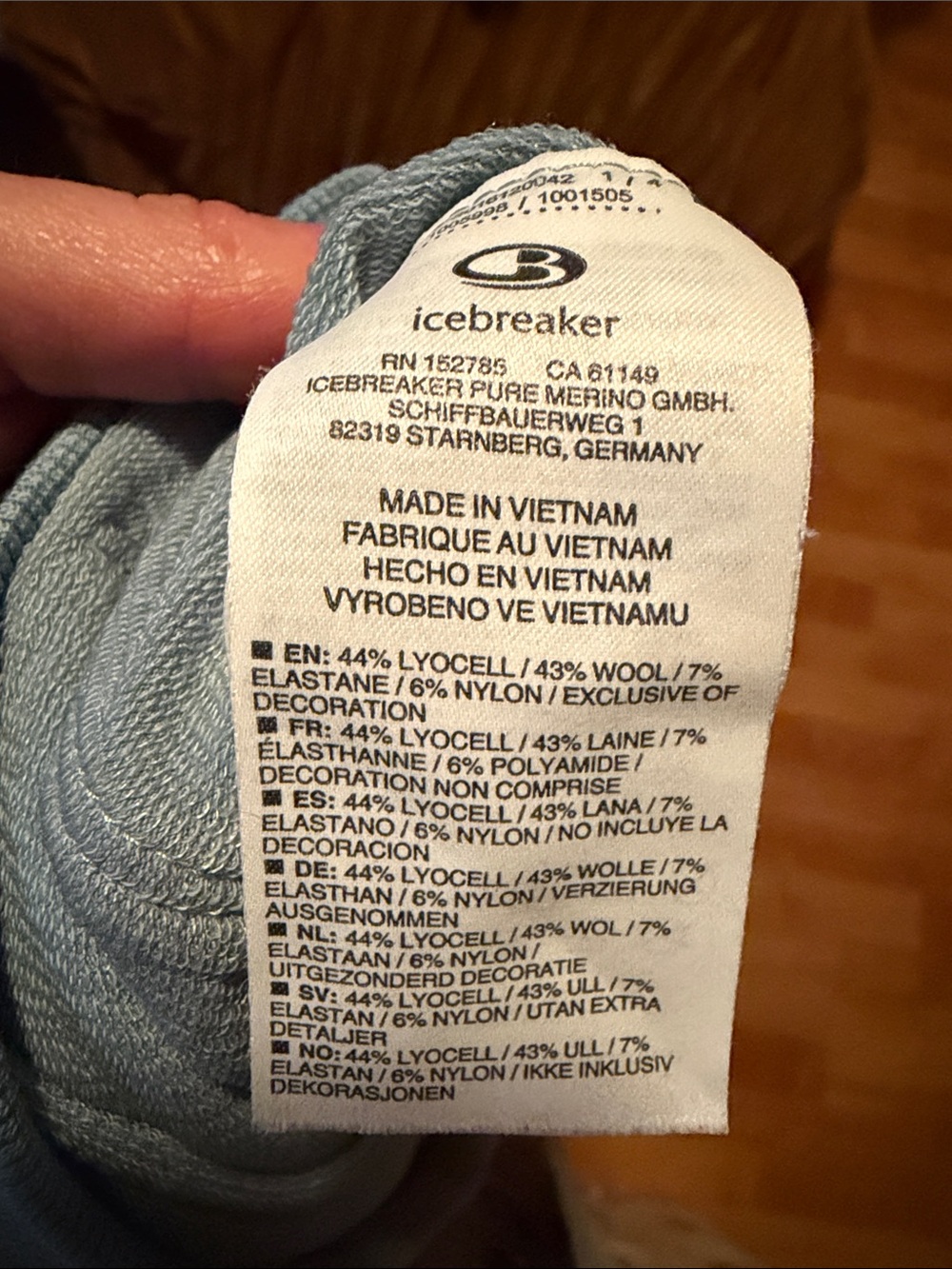 Icebreaker Slate Blue Lightweight Pullover Hoodie - Picture 6 of 6